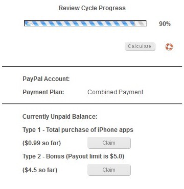 Payment tab