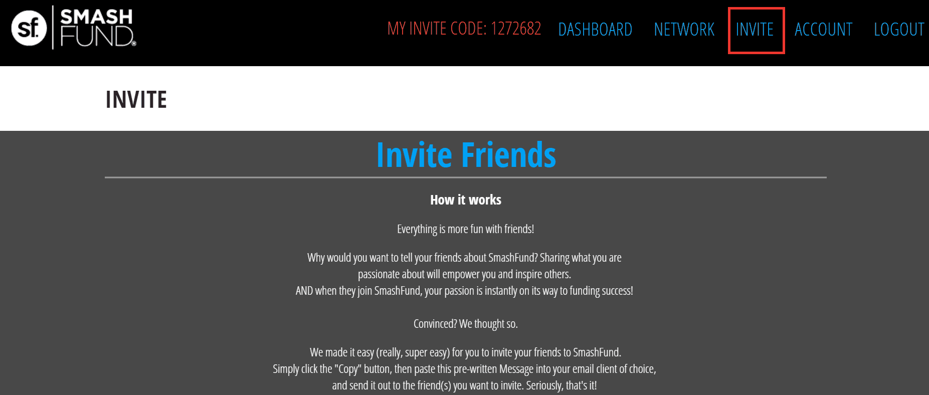 Smashfund Invite