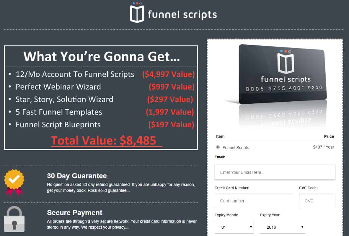 Funnel Builder Secrets Funnel Scripts Price