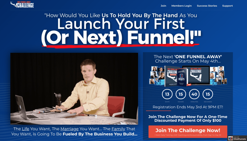One Funnel Away Landing Page